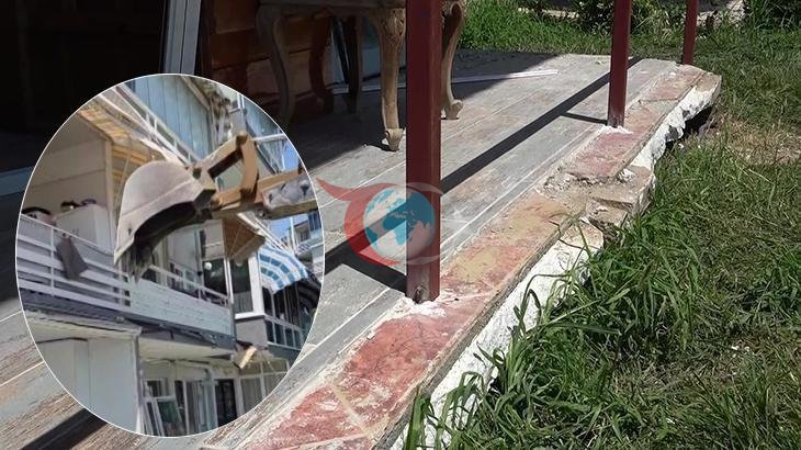 Gemlik'te 20 Santimetrelik Balkon Savaşı: Mahkeme Sürerken Kepçelerle Yıkım Yapıldı