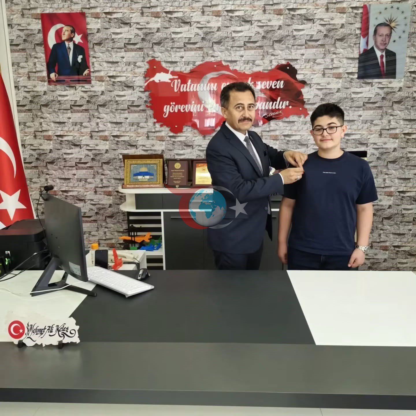 LGS Türkiye Birincisi Musab Çınar Esiringü Altınla Ödüllendirildi