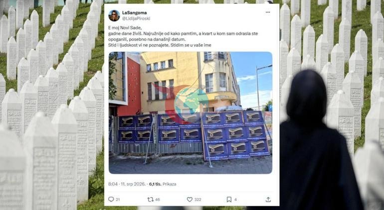 Srebrenitsanın yıl dönümünde skandal afişler Soykırım hükümlüsü Novi Sad duvarlarında