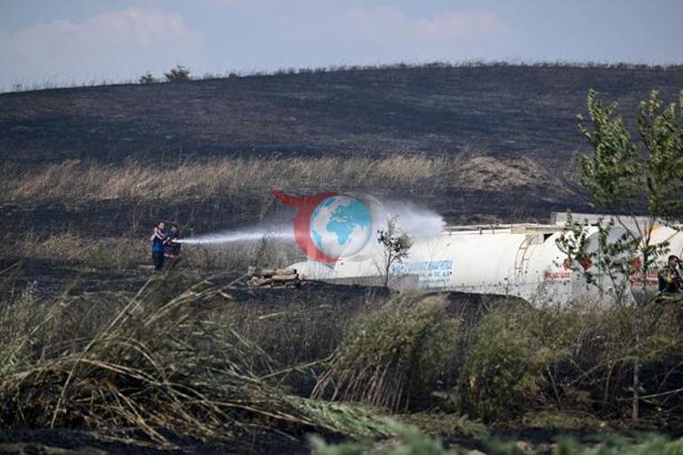 Ankarada yangın Alevler akaryakıt istasyonuna yaklaşınca alarm verildi
