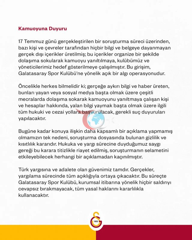 Galatasaray'dan bahis iddialarına sert açıklama: Yasal haklarımızı kullanacağız - Resim: 0