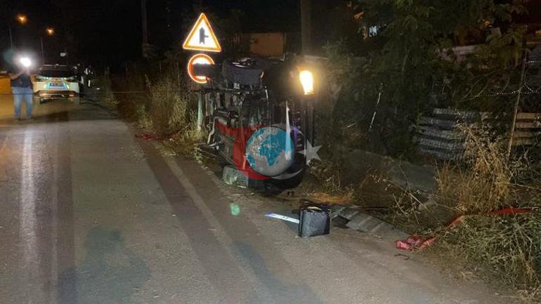 Bursada dəhşətli qəza Aşan avtomobil hasara çarparaq dayana bildi; 2 yaralı var