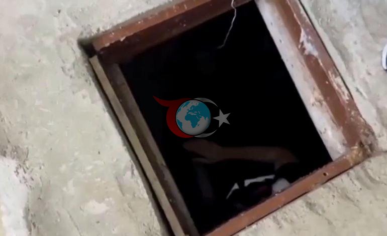 Samsunda polis köhnə binaya basqın etdi. Xalça ilə gizlədilmiş qanunsuz xəzinə qazıntısı üzə çıxdı 