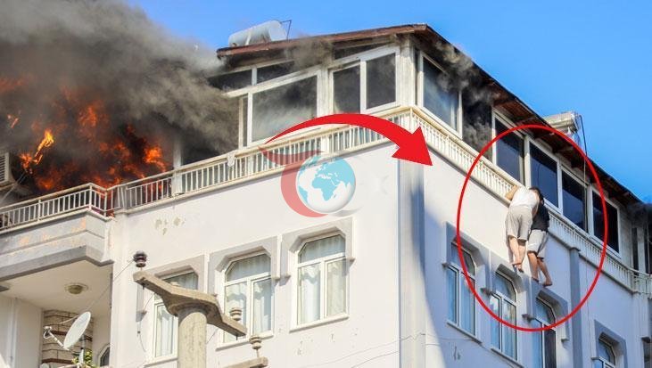 Antalya'da Can Pazarı: Alevlerden Kaçmak İçin Pencereden Aşağı Sarktılar!