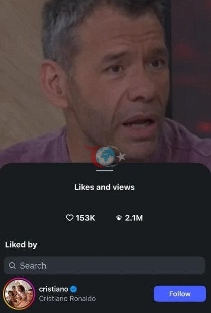 Ronaldo'nun beğendiği paylaşım