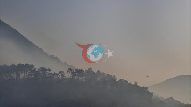 Fethiyedeki orman yangฤฑnฤฑ ikinci gรผnรผnde Havadan mรผdahale yeniden baลladฤฑ