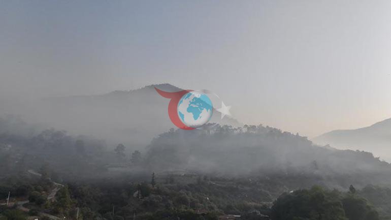 Fethiyedeki orman yangฤฑnฤฑ ikinci gรผnรผnde Havadan mรผdahale yeniden baลladฤฑ