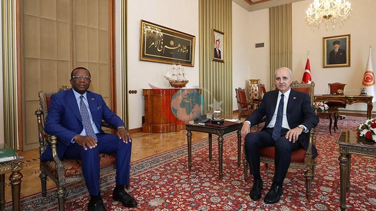 TBMM Başkanı Numan Kurtulmuş, Kamerun Büyükelçisi Victor Tchatchouwo'yu Kabul Etti