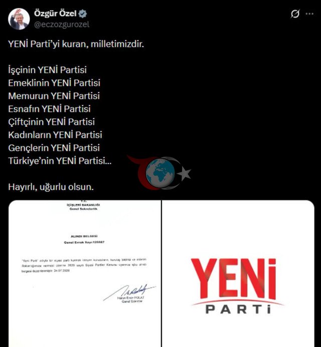 Yeni Partiyadan sonra Özgür Özəldən ilk mesaj! - Şəkil: 0