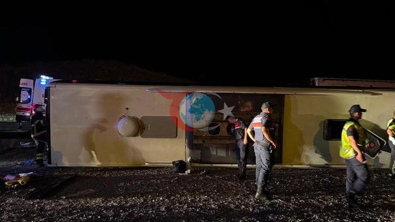 Kırıkkaledə sərnişin avtobusu sahilə aşdı: 40 yaralı var