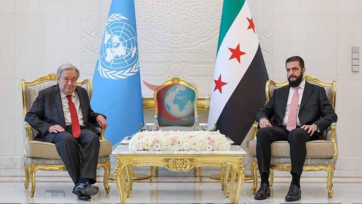 Suriye'de Tarihi Zirve: Cumhurbaşkanı Ahmed Şara ve BM Genel Sekreteri Guterres Şam'da Buluştu