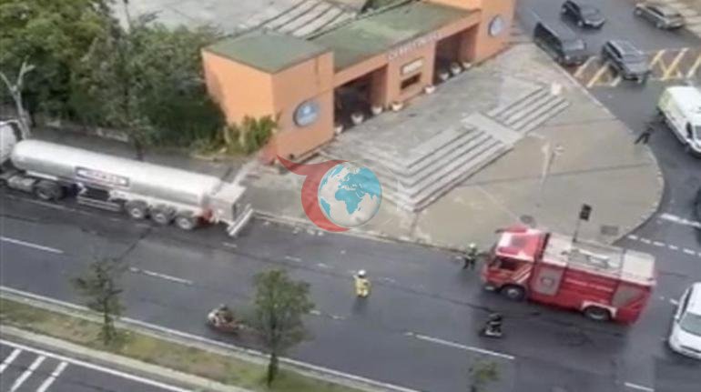 Park halindeki tanker korkuya neden oldu Gaz sızıntısı ekipleri harekete geçirdi