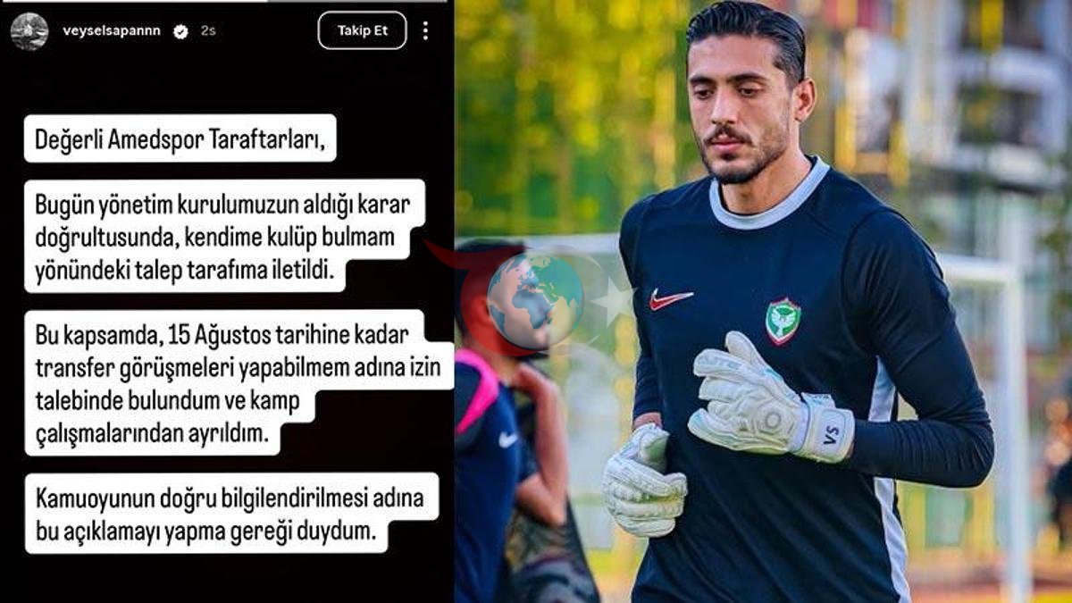 Amedspor'da Sürpriz Gelişme: Kaleci Veysel Sapan Kamptan Ayrıldı