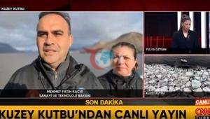 Nazir Kacır Şimal Qütbündən CNN Türkə canlı yayım: Türk elm adamları Şimal qütbündən canlı yayımda CNN Türkə bağlandı