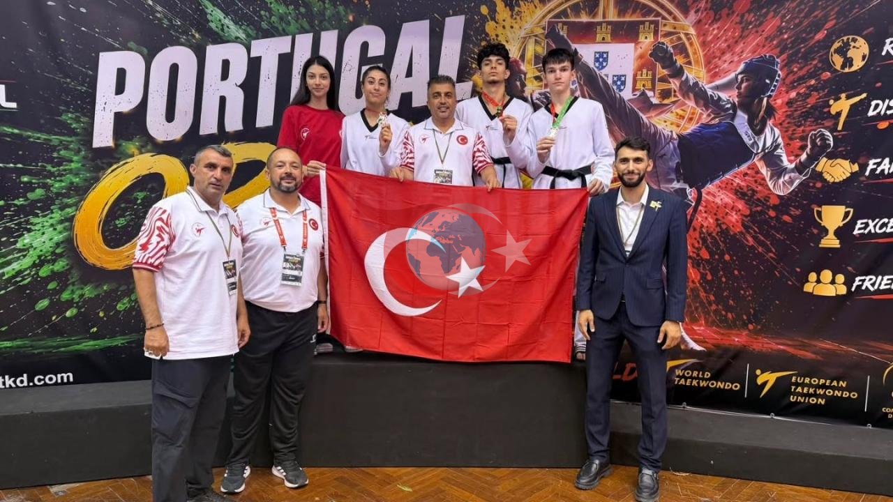 Portekiz'de Türk Rüzgarı: Genç Taekwondoculardan 3 Altın Madalya Birden!