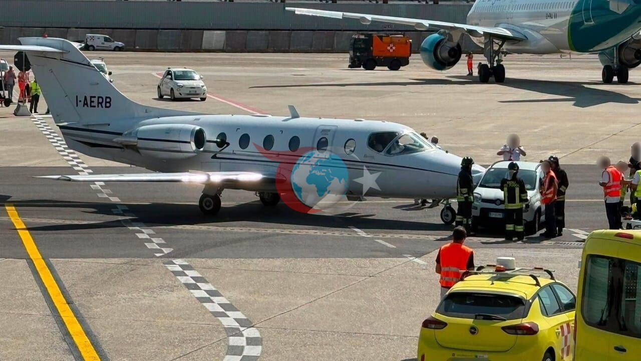 Milano Linate Havalimanı'nda Sıra Dışı Kaza: Yer Hizmetleri Aracı Özel Jete Çarptı