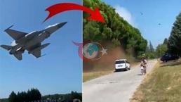 Yalova'daki F-16 kazasında yeni görüntü! Saniye saniye kaydedilen dehşet anları
