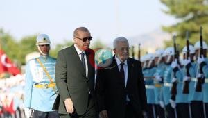 Mahmud Abbas Ankarada Cumhurbaşkanı Erdoğandan resmi karşılama