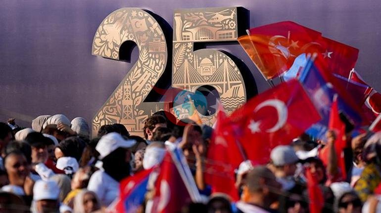 AK Partide 25. yıl coşkusu Dev mitinge 100 binden fazla kişi katıldı