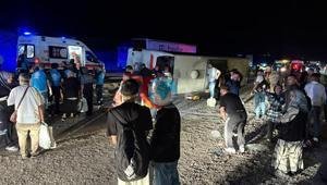 Kırıkkalede yolcu otobüsü şarampole devrildi: 40 yaralı