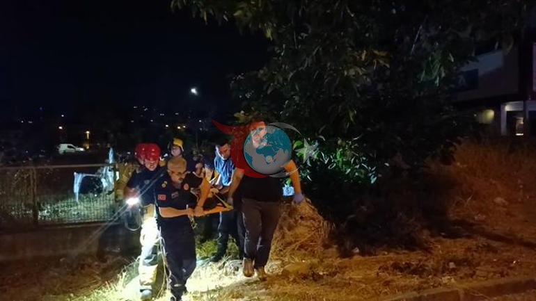 Bursada kontrolden çıkan otomobil araziye savrulup takla attı