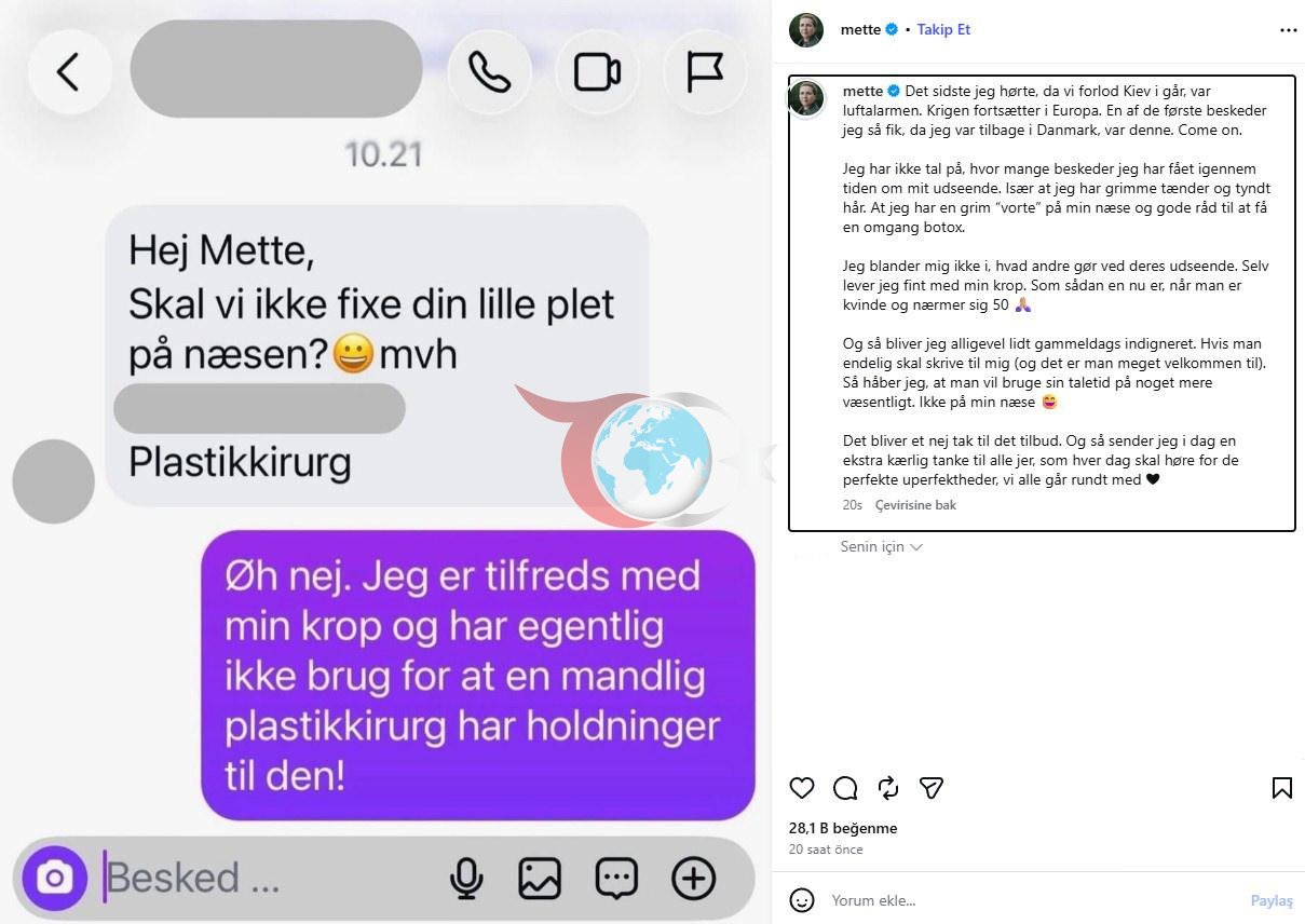 Başbakan Mette Frederiksen'ın ilgili paylaşımı