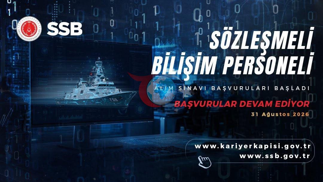 Savunma Sanayii Başkanlığı 13 bilişim personeli alacak
