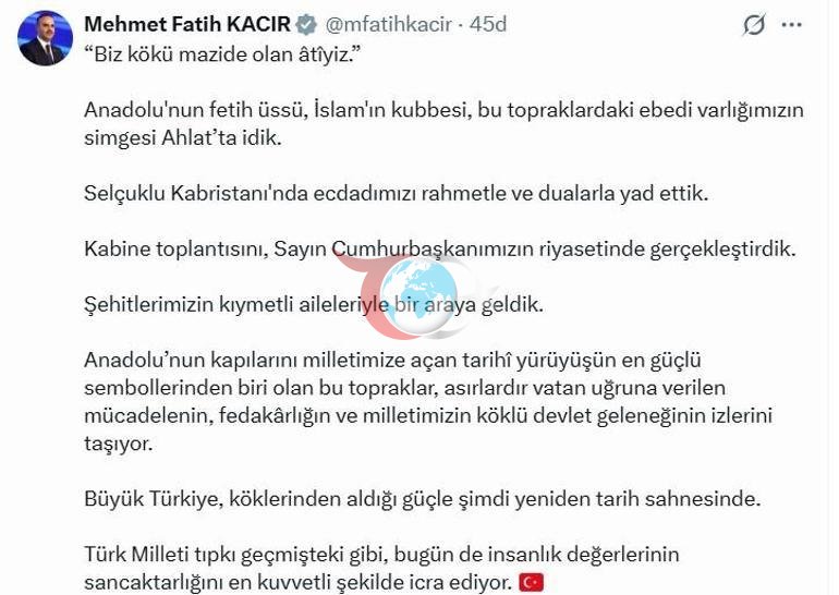 Nazir Kaçır: Böyük Türkiyə kökündən aldığı güclə yenidən tarix səhnəsinə çıxdı