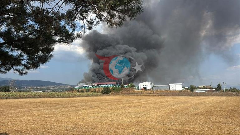 Bolu’da geri dönüşüm tesisinde yangın Alevlere çok sayıda ekip müdahale ediyor