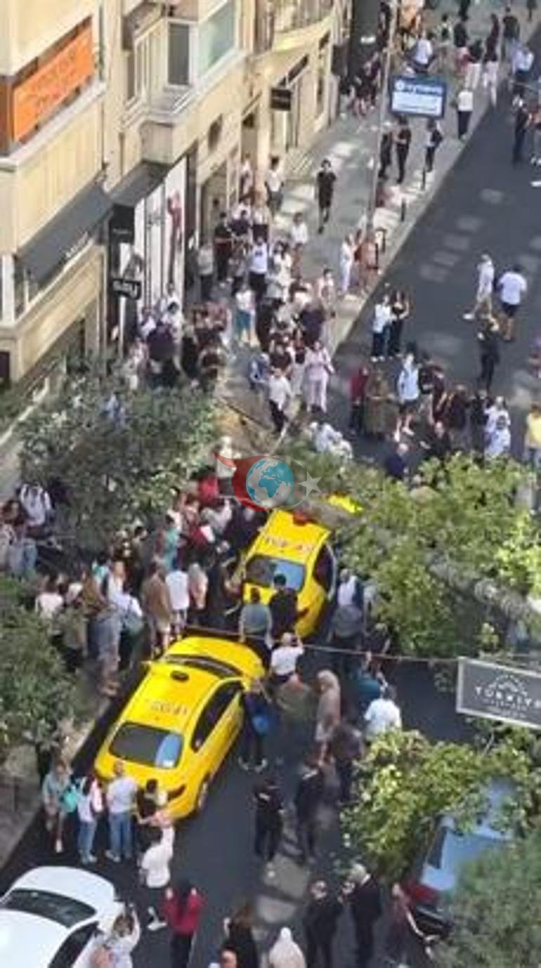 Nişantaşı’nda çınar ağacı taksinin üzerine devrildi Teşvikiye Caddesi trafiğe kapandı