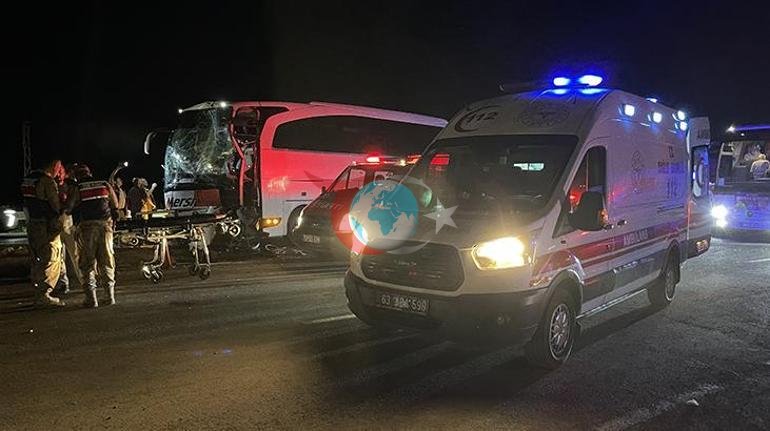 Şanlıurfada yolcu otobüsleri çarpıştı: 13 yaralı