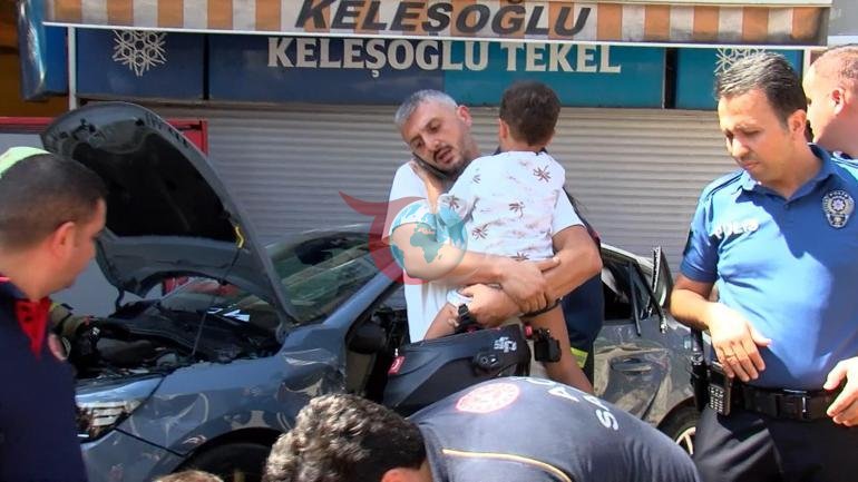 Ümraniye’de korkutan kaza Motokuryenin çocuğa yaptığı hareket herkesi duygulandırdı