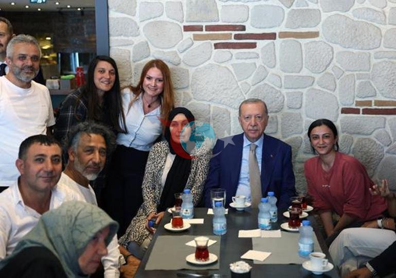Президент Эрдоган Ченгелкөйдөгү соодагерлерди зыярат кылды