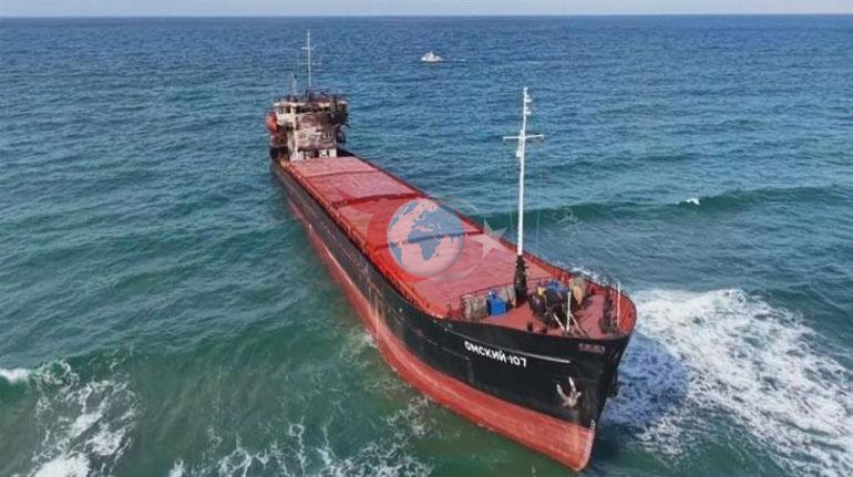 Rusiyada hücuma məruz qalıb Üzən gəmi Şiledə quruya oturdu