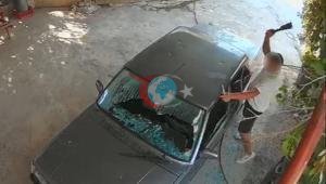 Mersinde eski erkek arkadaş dehşeti Satırla otomobile saldırdı, KADES ihbarıyla yakalandı