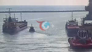 Silivride batan geminin son yolculuğu İskenderundan çıkış görüntüsüne ulaşıldı