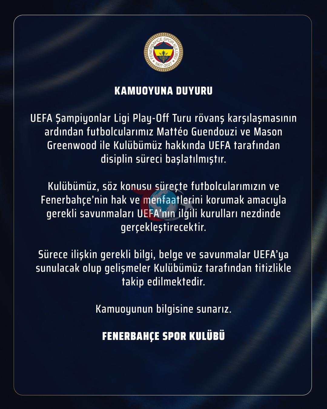 İşte Fenerbahçe'den yapılan açıklama