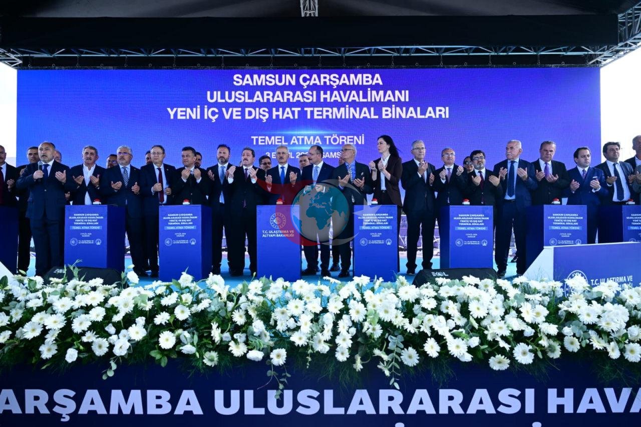 Samsun Çarşamba Havalimanı'na kazandırılacak yeni terminal binasının temel atma töreni 