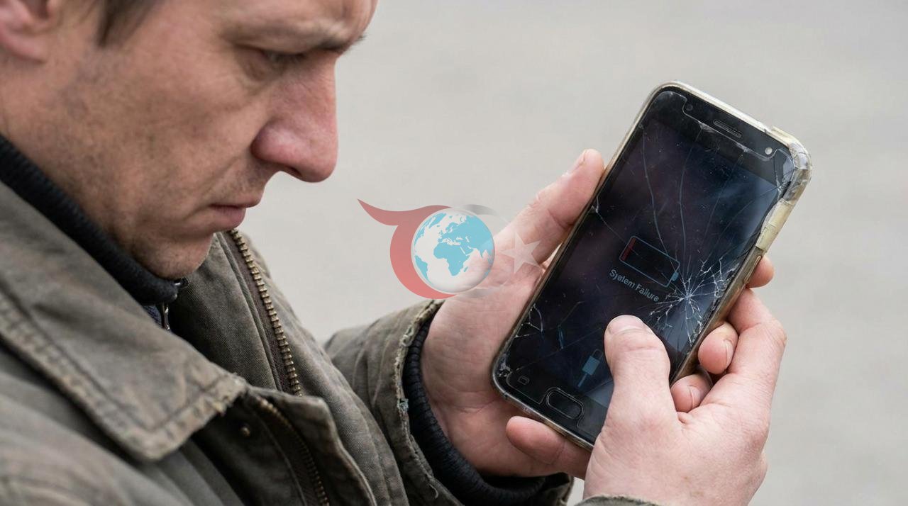 Смартфон және оның қолында ұстаушы