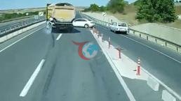 Tekirdağda yük maşını sürücüsünün diqqəti faciənin qarşısını aldı!