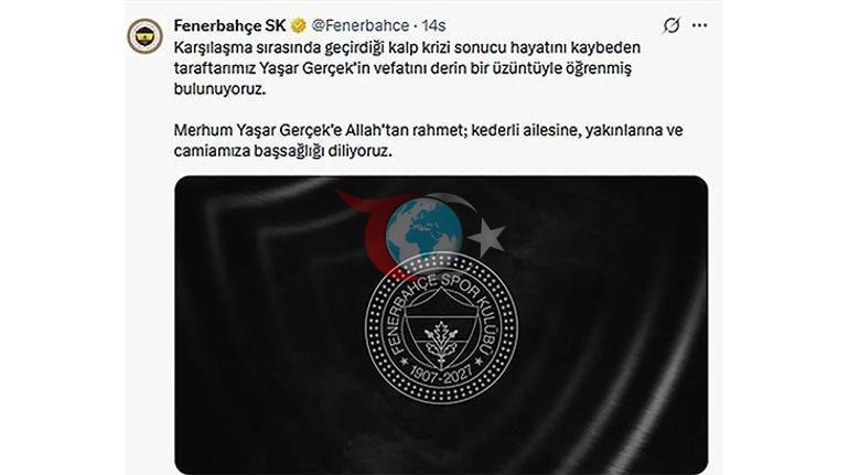 Фенербахче-Бешикташ дербисинде стадиондо болгон кыйраткыч окуя. Жүрөк оорусунан каза болгон ардагер 