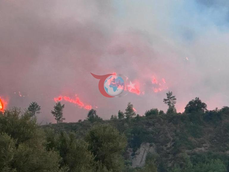 Antalyada yangın alarmı Havadan ve karadan müdahale sürüyor