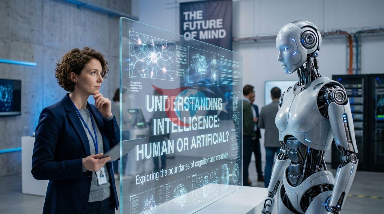 İnsan ve yapay zeka robotu