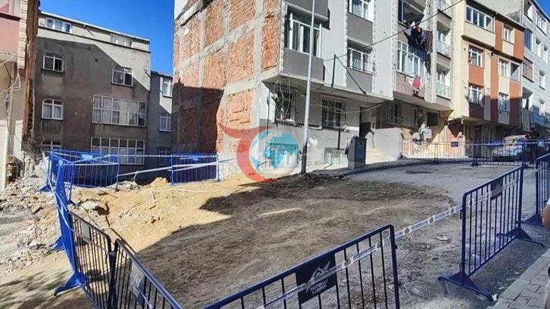 İstanbulda temelinde kayma olan 4 katlı bina tahliye edildi