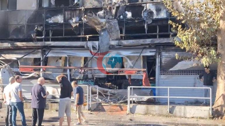 İstanbul Kartal’da korkutan yangın Market alev alev yandı
