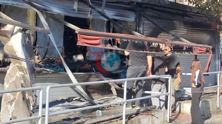 İstanbul Kartal’da korkutan yangın Market alev alev yandı