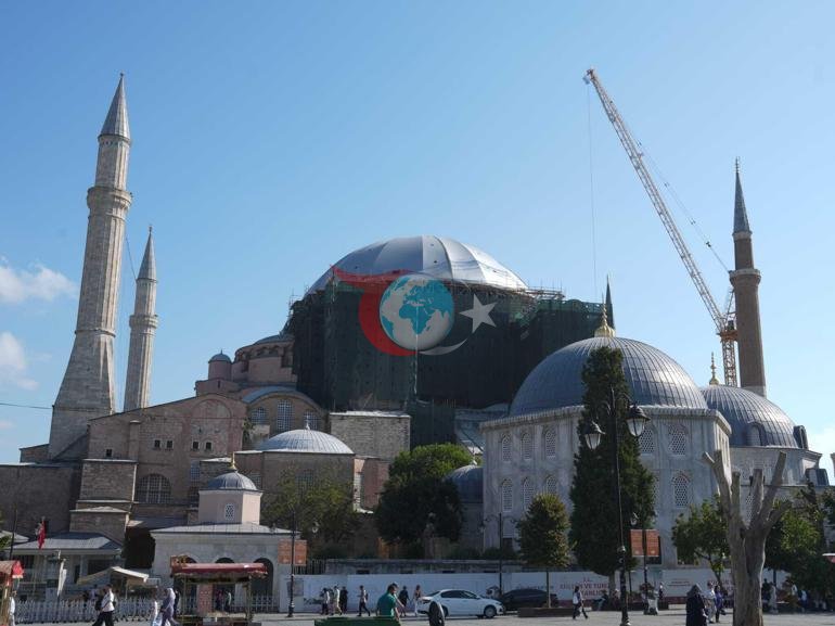 Ayasofyadan son görüntü: Doğu yarım kubbede güçlendirme ve konservasyon çalışmaları başlıyor
