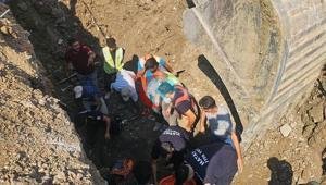 Hatayda altyapı çalışmaları esnasında göçük 2 işçi yaralandı