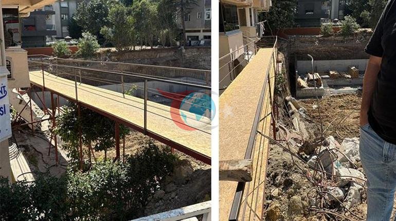 İstanbul Bahçelievlerdə 5 mərtəbəli binanın istinad divarı uçdu