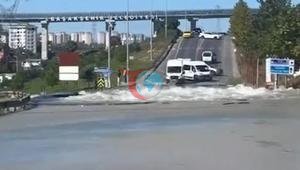 İstanbul Başakşehirdə partlayan su borusu gölə çevrilərək gölə çevrildi